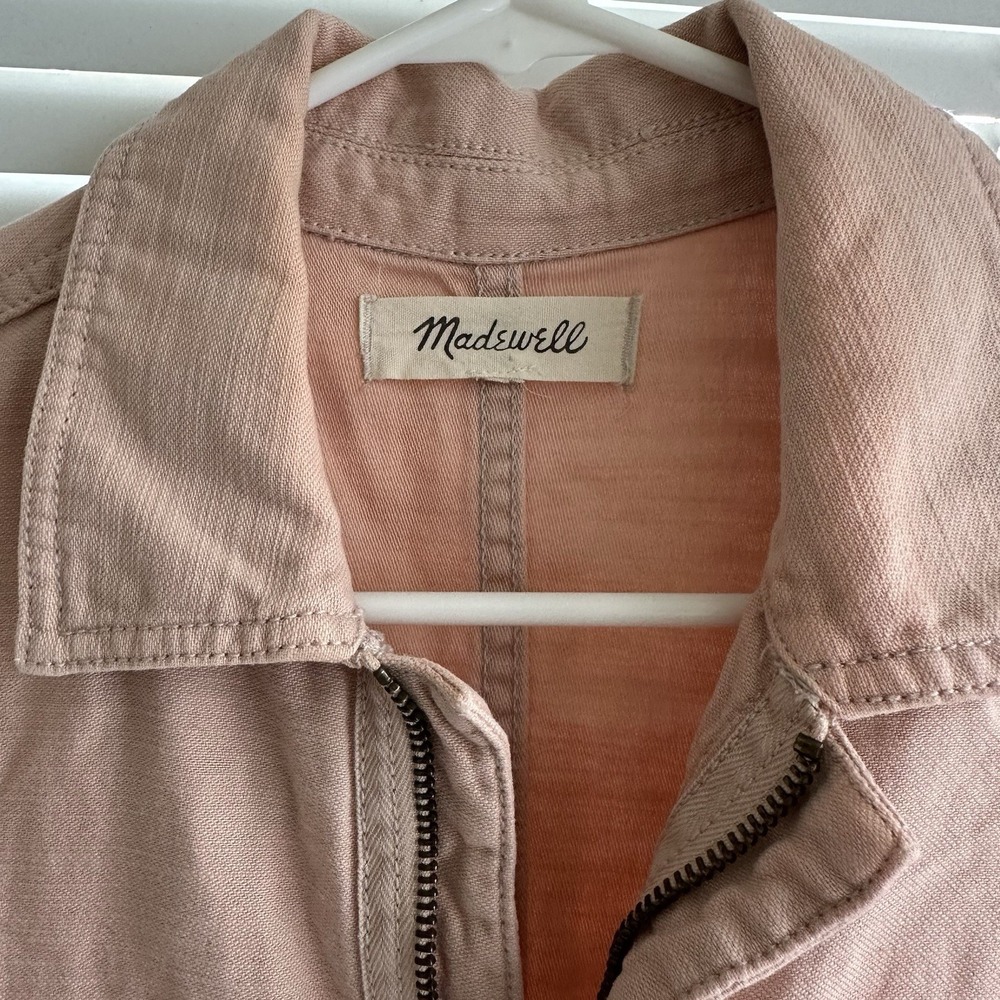 Madewell Garment‎ Dyed Zip Front Coverall in Avalon Pink Jumpsuit S/M - Picture 4 of 13